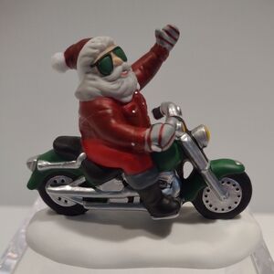 Department 56 Harley Davidson A Happy Harley Day Santa Ornament Christmas Decor